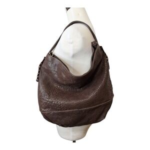 Giorgio Milani Leather Tote Crossbody Bag Purse Leather Dark Brown Lined Classic